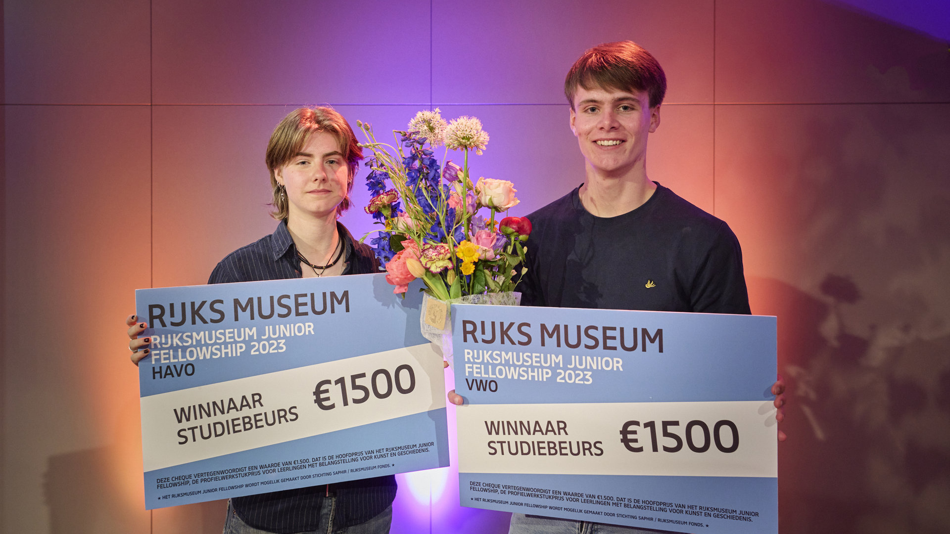 Winnaars junior fellowships Leila Hak en Thijmen Eriks 