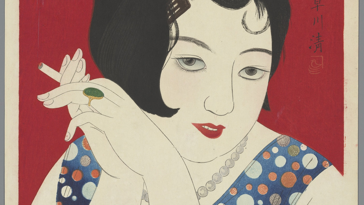 Kobayakawa Kiyoshi, Tipsy, 1930.  Schenking Stichting Für Elise. Collectie Nihon no hanga, verzameld door Elise Wessels, 2022.