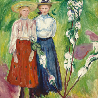 Two Girls by an Apple Tree by Edvard Munch (1905)
